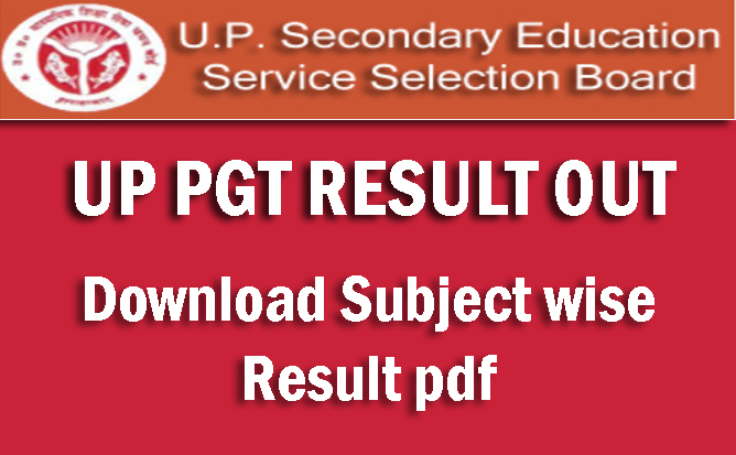 UP PGT Result 2021 out, UPSESSB PGT Result 2021-22, UPSESSB PGT Exam Subject wise result