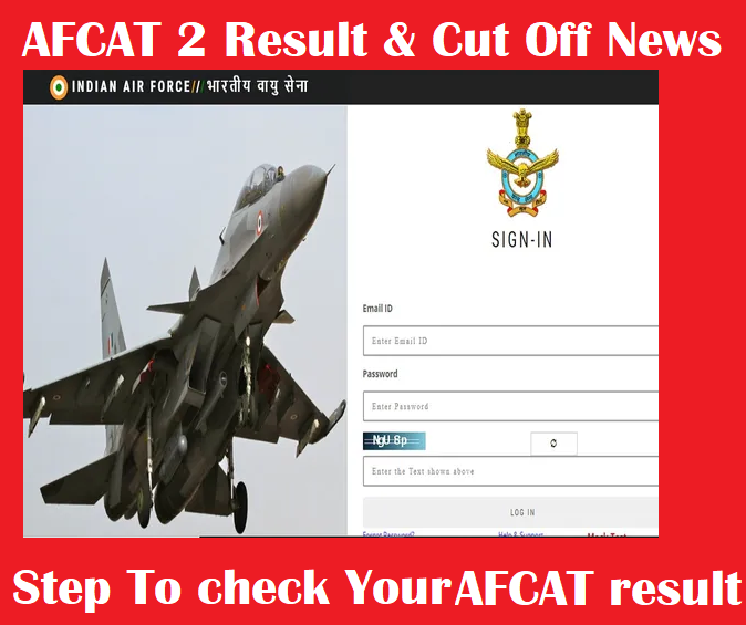 afcat 2 result, cutoff & Merit list