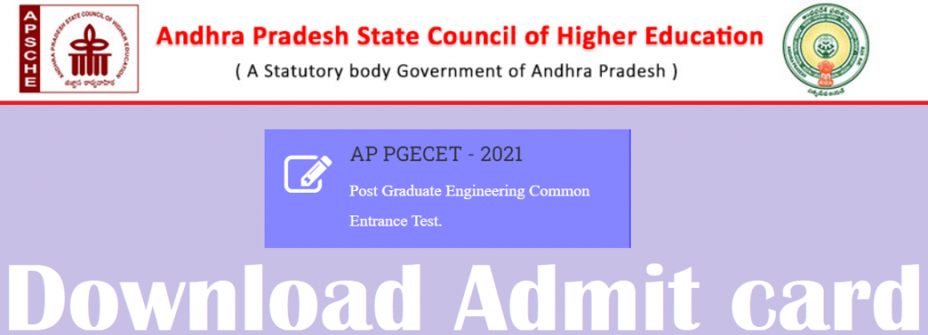 pgecet admit card released