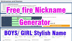 Free fire nickname finder stylish name, FF Nickfinder.com, free fire nickname generator free online, Best stylish name ff game