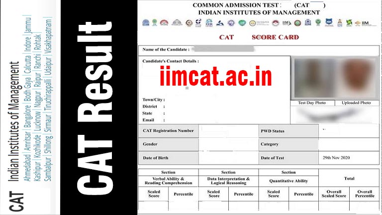 CAT Result, CAT Merit list download, IIM CAT Score card download, Cut off, CAT Result release date