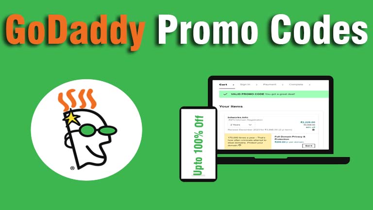 GoDaddy Promo Codes Today, Godaddy today deals, GoDaddy coupons code for Domains, Hosting, domain renewal for free, Free hosting, free godaddy domains 2021-2022 