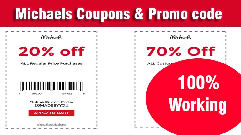 Michaels Coupons Promo code today, Michaels Canada Promo code 2021-2022, Michaels USA Coupons discount code