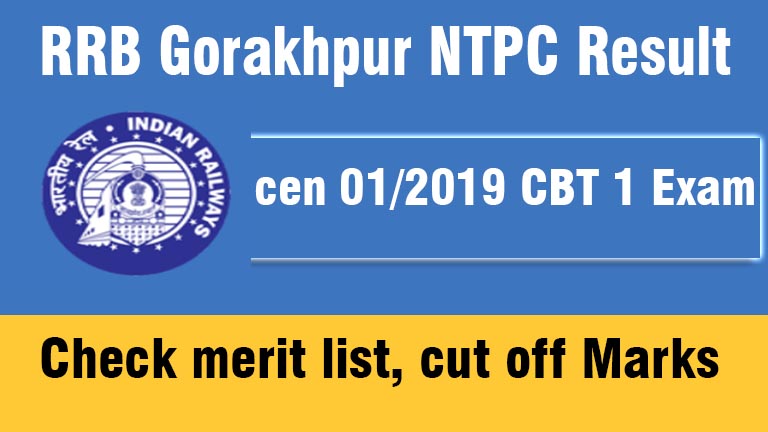 RRB, Gorakhpur, NTPC, Result, cut off, merit list, download