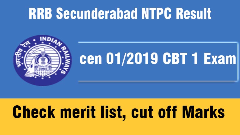 RRB Secunderabad NTPC result, rrb ntpc result latest updates, cut off, merit list pdf