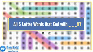 5 Letter Words that End with NT, Words ending with nt letters