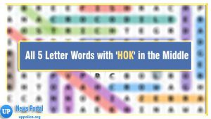 5 Letter Words with 'HOK' in the Middle, H, O, K