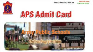 APS Admit card, Army public school admit card, APS TGT PGT PRT Exam hall ticket, AWES APS Exam 2022 updates