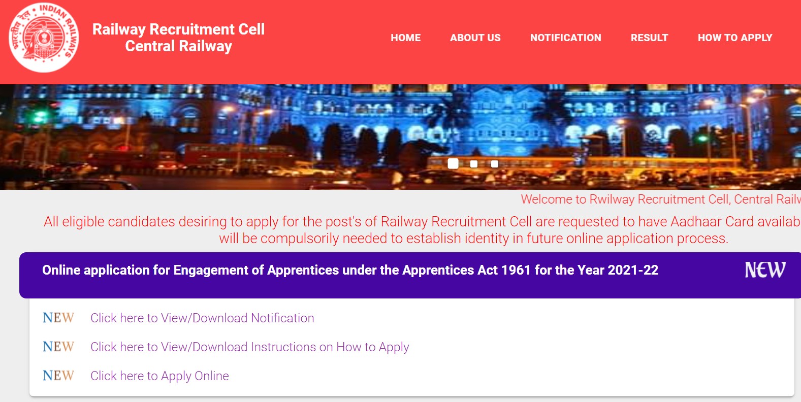 Central Railway Recruitment 2023 Apply Online For 2422 Apprentice Posts