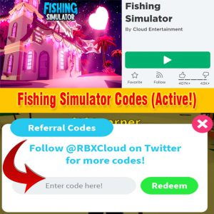 Fishing simulator Codes wiki, [VALENTINES] Fishing Simulator redeem codes 2022-2023