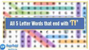 5 Letter Words that end with TY, Y as fifth letter. Y as the second letter, N,A,S,T,Y