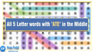 5 Letter words with ATE in the Middle -Wordle Guide, A as the second letter, T as the third or middle letter, E as the fourth letter