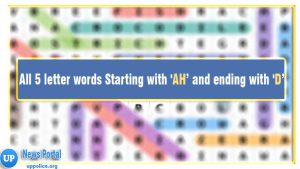 5 letter words Starting with AH and ending with D - Wordle guide, a as the first letter, h as the second letter, d as the last letter