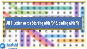 5 letter words starting with C and ending with R - Wordle Guide, C as the first letter, R as the last letter