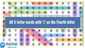 5 letter words with L as the Fourth letter -Wordle Guide, S, M, E, L, T