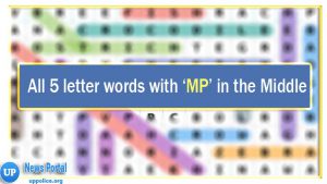 5 letter words with MP in the Middle -Wordle Guide, M as the Second letter, P as the third or middle letter