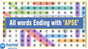 words Ending with APSE -Wordle Guide