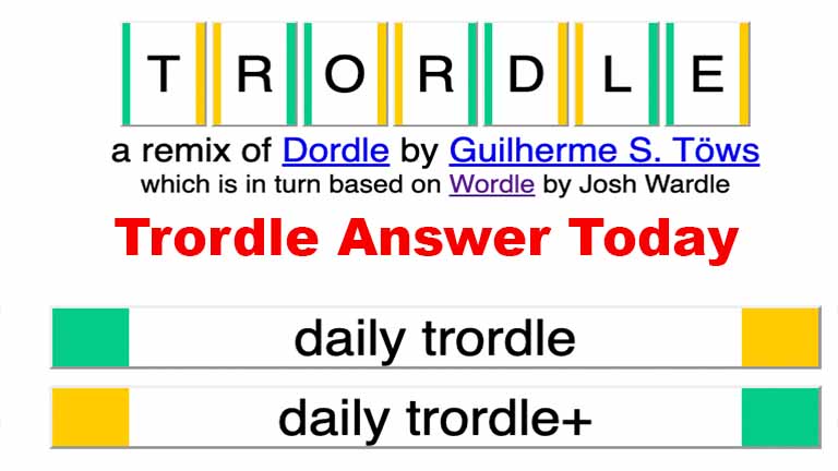 Trordle Answer Today, Wordle three five letter words game version
