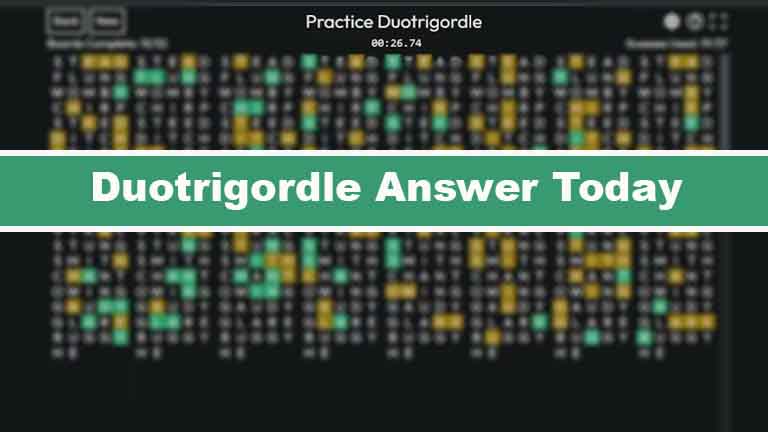 Duotrigordle Answer, Wordle 32 Words Puzzle