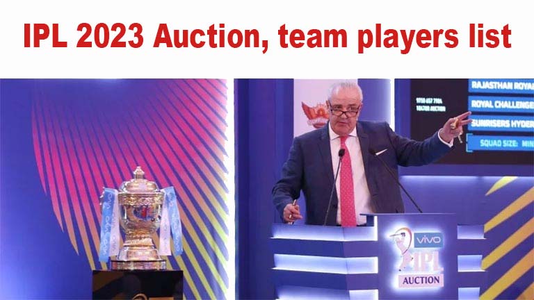 IPL 2023 Auction: All Team Retain & release Players list pdf [🔴 Live