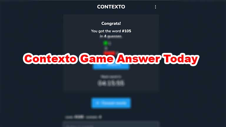 Contexto Game Answer, Contexto word today